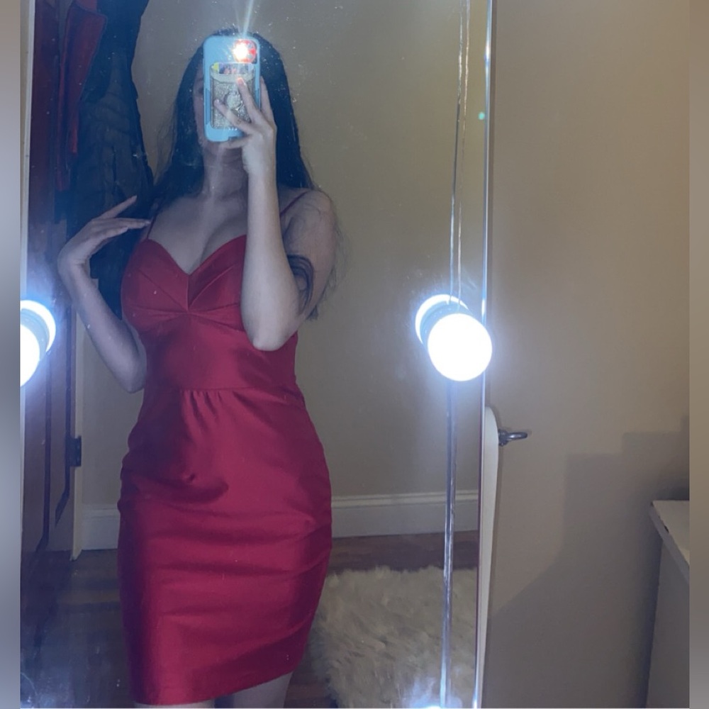Red Spaghetti Strap Dress